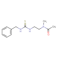 Chemical structure of N-{2-[(benzylcarbamothioyl)amino]ethyl}-N-methylacetamide - CSSB21432484374