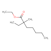 Chemical structure of ethyl 2-ethyl-2-methylheptanoate - CSSB00155369115