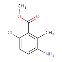 Chemical structure of methyl 3-amino-6-chloro-2-methylbenzoate - CSSB00000701962