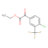 Chemical structure of ethyl 2-[4-chloro-3-(trifluoromethyl)phenyl]-2-oxoacetate - CSSB02169559917