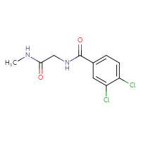 Chemical structure of 2-[(3,4-dichlorophenyl)formamido]-N-methylacetamide - CSSB01994757167