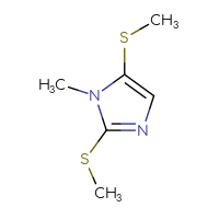 Chemical structure of 1-methyl-2,5-bis(methylsulfanyl)-1H-imidazole - CSSB00053279773