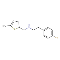 Chemical structure of [2-(4-fluorophenyl)ethyl][(5-methylthiophen-2-yl)methyl]amine - CSSB00000490201