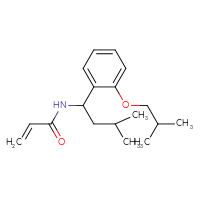 Chemical structure of N-{3-methyl-1-[2-(2-methylpropoxy)phenyl]butyl}prop-2-enamide - CSSB02049861419
