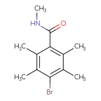 Chemical structure of 4-bromo-N,2,3,5,6-pentamethylbenzamide - CSSB06990768086