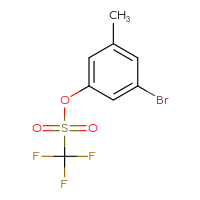 Chemical structure of 3-bromo-5-methylphenyl trifluoromethanesulfonate - CSSB00153410815