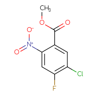 Chemical structure of methyl 5-chloro-4-fluoro-2-nitrobenzoate - CSSB00010270210