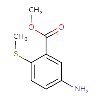 Chemical structure of methyl 5-amino-2-(methylsulfanyl)benzoate - CSSB00011450686