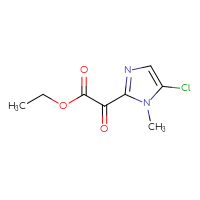 Chemical structure of ethyl 2-(5-chloro-1-methyl-1H-imidazol-2-yl)-2-oxoacetate - CSSB00000055185