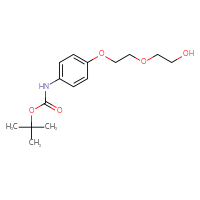 Chemical structure of tert-butyl N-{4-[2-(2-hydroxyethoxy)ethoxy]phenyl}carbamate - CSSB00104316710