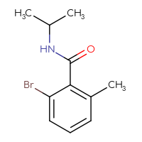 Chemical structure of 2-bromo-6-methyl-N-(propan-2-yl)benzamide - CSSB00016194711