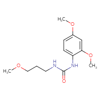 Chemical structure of 1-(2,4-dimethoxyphenyl)-3-(3-methoxypropyl)urea - CSSB00103884058