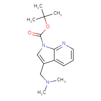 Chemical structure of tert-butyl 3-[(dimethylamino)methyl]-1H-pyrrolo[2,3-b]pyridine-1-carboxylate - CSSB00010233831