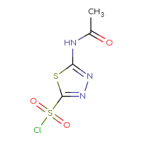 Chemical structure of 5-acetamido-1,3,4-thiadiazole-2-sulfonyl chloride - CSSB00000119411