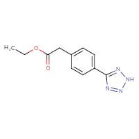Chemical structure of ethyl 2-[4-(2H-1,2,3,4-tetrazol-5-yl)phenyl]acetate - CSSB00133221453