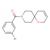 Chemical structure of 9-(3-bromobenzoyl)-1-oxa-9-azaspiro[5.5]undec-3-ene - CSSB07118873132