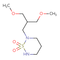 Chemical structure of 2-[3-methoxy-2-(methoxymethyl)propyl]-1λ⁶,2,6-thiadiazinane-1,1-dione - CSMB02148113359