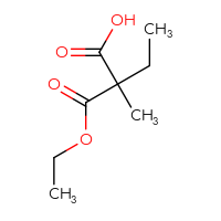 Chemical structure of 2-(ethoxycarbonyl)-2-methylbutanoic acid - CSSB00012277656