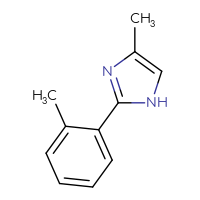 Chemical structure of 4-methyl-2-(2-methylphenyl)-1H-imidazole - CSSB00012064252