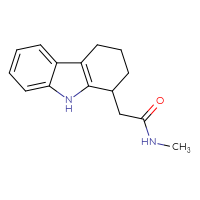 Chemical structure of N-methyl-2-(2,3,4,9-tetrahydro-1H-carbazol-1-yl)acetamide - CSSB02283620422
