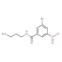 Chemical structure of 3-bromo-N-butyl-5-nitrobenzamide - CSSB00103381414