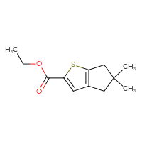 Chemical structure of ethyl 5,5-dimethyl-4H,5H,6H-cyclopenta[b]thiophene-2-carboxylate - CSSB00025705662