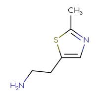 Chemical structure of 2-(2-methyl-1,3-thiazol-5-yl)ethan-1-amine - CSSB00000691096