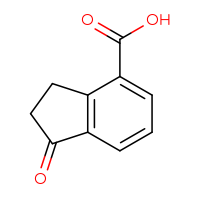 Chemical structure of 1-oxo-2,3-dihydro-1H-indene-4-carboxylic acid - CSSB00000080193