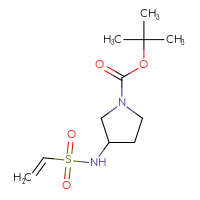 Chemical structure of tert-butyl 3-ethenesulfonamidopyrrolidine-1-carboxylate - CSSB00153511393