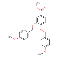 Chemical structure of methyl 3,4-bis[(4-methoxyphenyl)methoxy]benzoate - CSSB20572401497