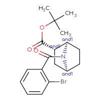 Chemical structure of rac-tert-butyl (1R,2S,4S)-7-(2-bromobenzoyl)-7-azabicyclo[2.2.1]heptane-2-carboxylate - CSSB21432542957