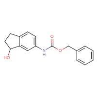 Chemical structure of benzyl N-(3-hydroxy-2,3-dihydro-1H-inden-5-yl)carbamate - CSSB03496560846