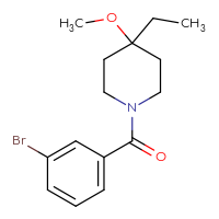 Chemical structure of 1-(3-bromobenzoyl)-4-ethyl-4-methoxypiperidine - CSSB06928327127