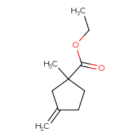 Chemical structure of ethyl 1-methyl-3-methylidenecyclopentane-1-carboxylate - CSSB00009863376
