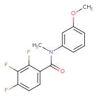 Chemical structure of 2,3,4-trifluoro-N-(3-methoxyphenyl)-N-methylbenzamide - CSSB00970964288