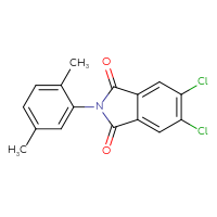 Chemical structure of 5,6-dichloro-2-(2,5-dimethylphenyl)-2,3-dihydro-1H-isoindole-1,3-dione - CSSB00121686481