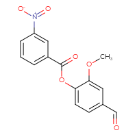 Chemical structure of 4-formyl-2-methoxyphenyl 3-nitrobenzoate - CSSB00132956161