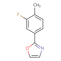Chemical structure of 2-(3-fluoro-4-methylphenyl)-1,3-oxazole - CSSB00009839615