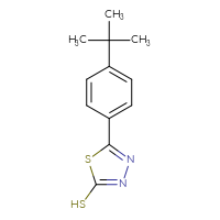 Chemical structure of 5-(4-tert-butylphenyl)-1,3,4-thiadiazole-2-thiol - CSSB00007057612