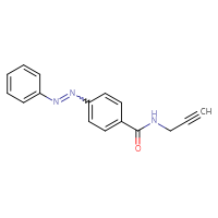 Chemical structure of 4-(2-phenyldiazen-1-yl)-N-(prop-2-yn-1-yl)benzamide - CSSB06744479798
