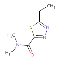 Chemical structure of 5-ethyl-N,N-dimethyl-1,3,4-thiadiazole-2-carboxamide - CSSB00114233163