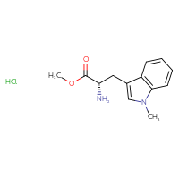 Chemical structure of methyl (2S)-2-amino-3-(1-methyl-1H-indol-3-yl)propanoate hydrochloride - CSSB02125277352