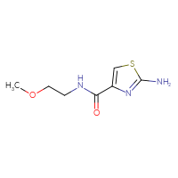 Chemical structure of 2-amino-N-(2-methoxyethyl)-1,3-thiazole-4-carboxamide - CSSB00011753420
