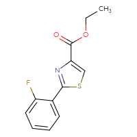 Chemical structure of ethyl 2-(2-fluorophenyl)-1,3-thiazole-4-carboxylate - CSSB00005558784