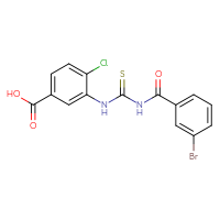 Chemical structure of 3-({[(3-bromophenyl)formamido]methanethioyl}amino)-4-chlorobenzoic acid - CSSB00102605674