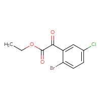 Chemical structure of ethyl 2-(2-bromo-5-chlorophenyl)-2-oxoacetate - CSSB00036634784