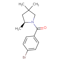 Chemical structure of (2S)-1-(4-bromobenzoyl)-2,4,4-trimethylpyrrolidine - CSSB02499646134