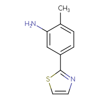 Chemical structure of 2-methyl-5-(1,3-thiazol-2-yl)aniline - CSSB00000095348