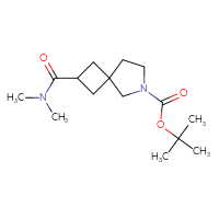 Chemical structure of tert-butyl 2-(dimethylcarbamoyl)-6-azaspiro[3.4]octane-6-carboxylate - CSSB01150686968