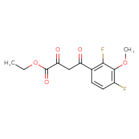 Chemical structure of ethyl 4-(2,4-difluoro-3-methoxyphenyl)-2,4-dioxobutanoate - CSSB21495882424